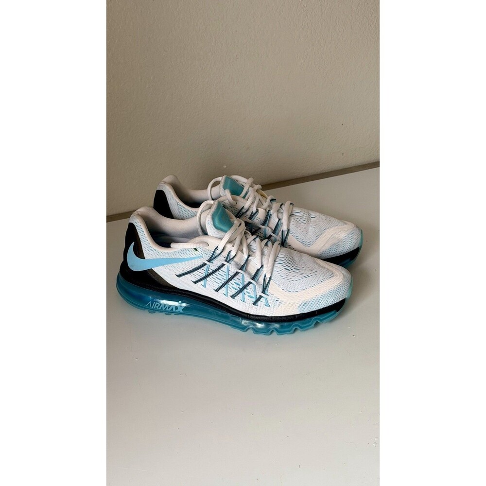 Nike Air Max 2015 White Clearwater Women's Size 9 Running Shoes 698903-104 Blue